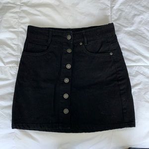 Black jean skirt